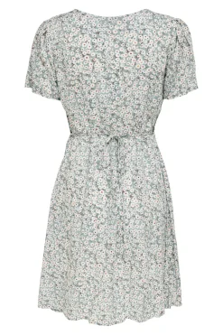 Vestido corto manga corta