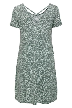 Vestido corto manga corta
