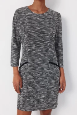 Vestido corto tweed
