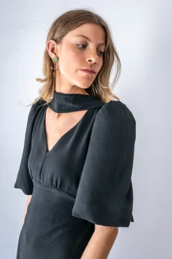 Vestido escote pico