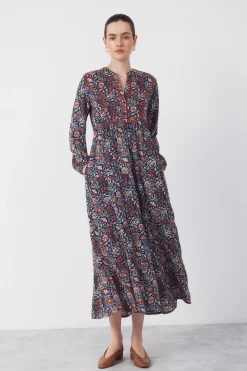 Vestido fluido estampado