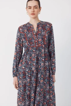 Vestido fluido estampado