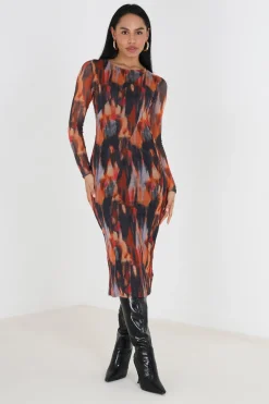 Vestido largo de malla