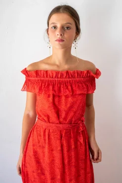 Vestido largo midi