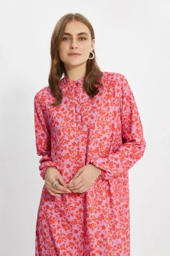 Vestido maxi manga larga