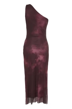 Vestido midi asim&eacute;trico