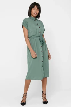 Vestido midi camisero