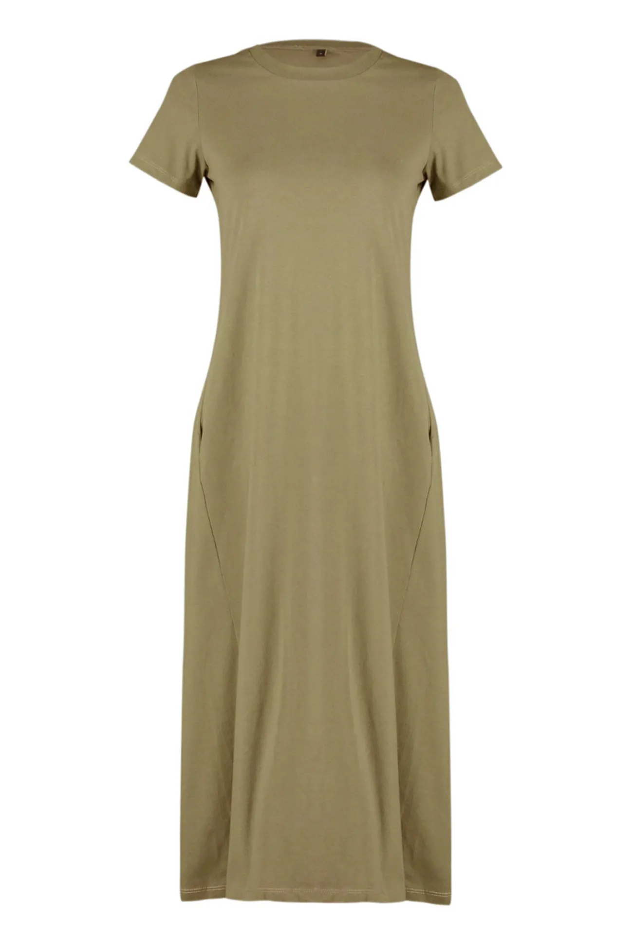Vestido midi de manga corta