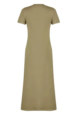 Vestido midi de manga corta