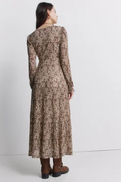 Vestido midi estampado