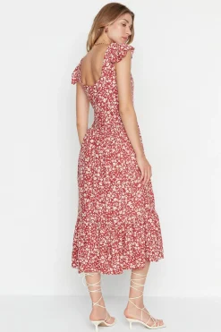 Vestido midi flores