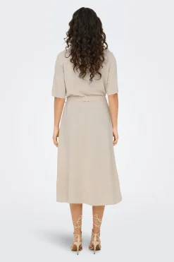 Vestido midi lino