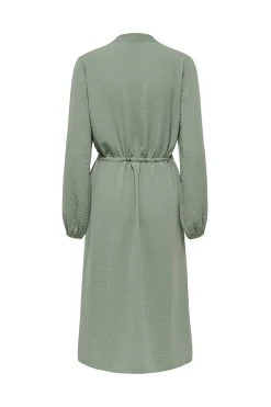 Vestido midi manga larga