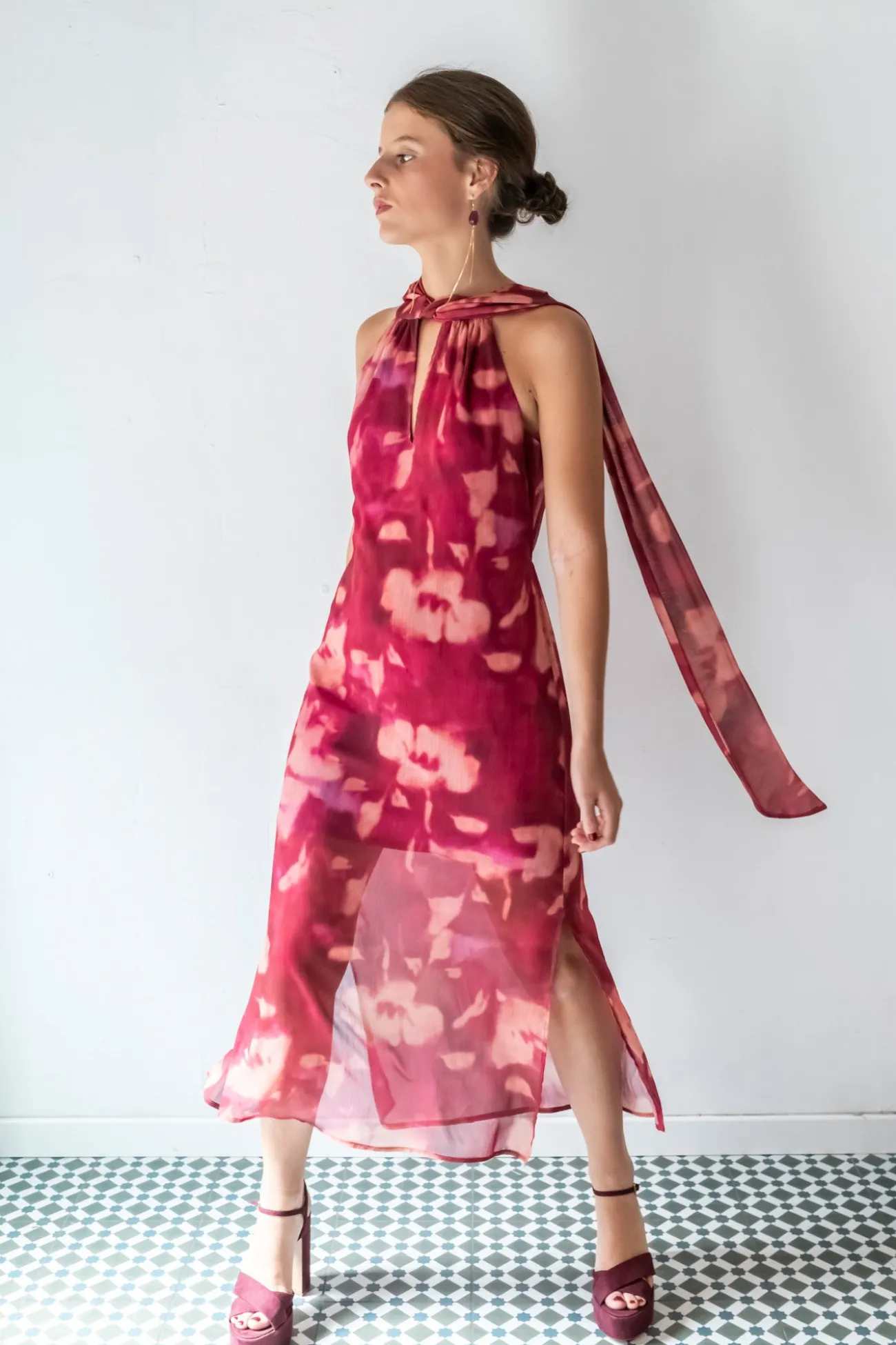 Vestido midi recto
