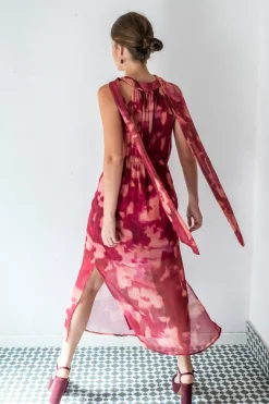 Vestido midi recto