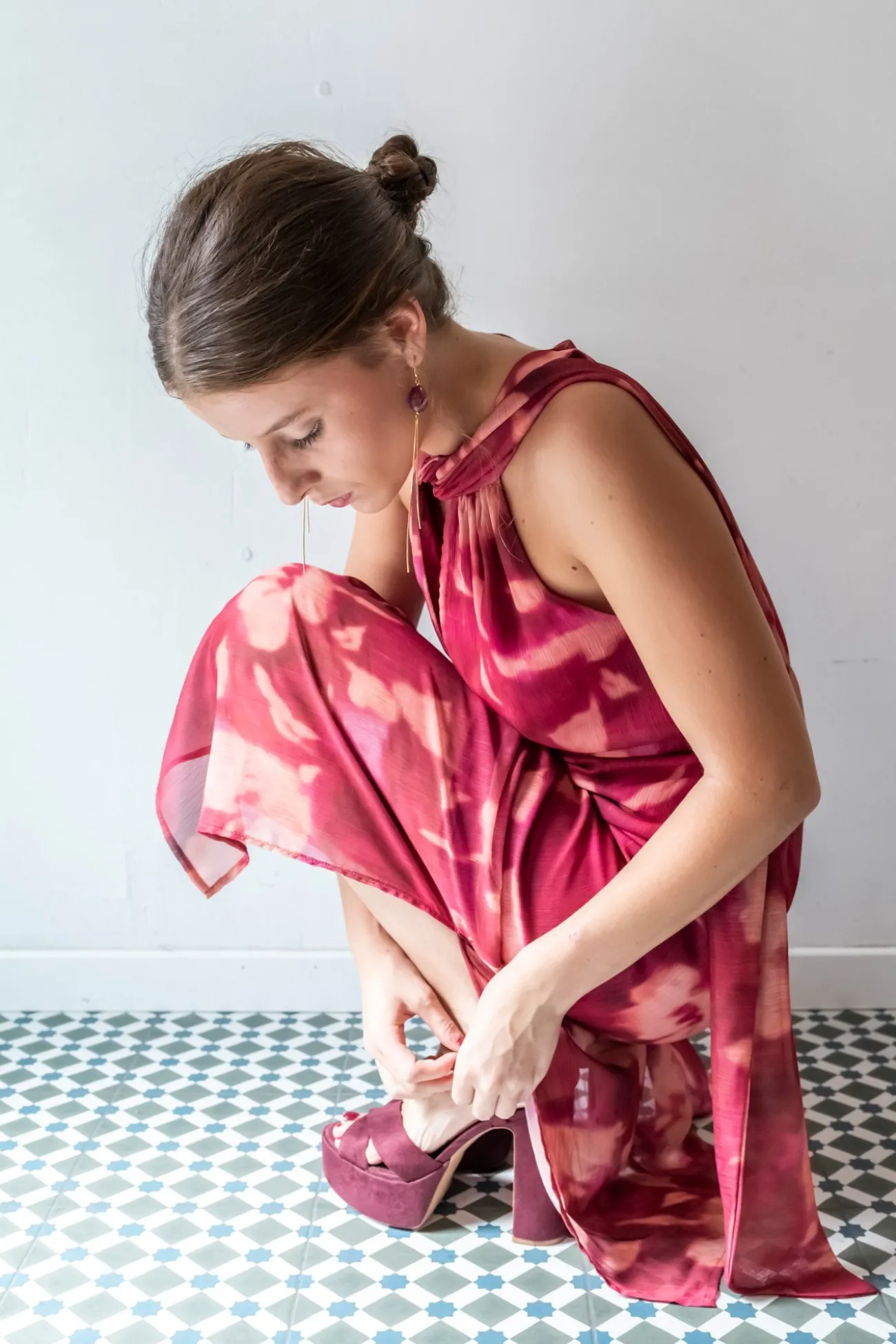 Vestido midi recto