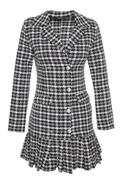 Vestido mini botones