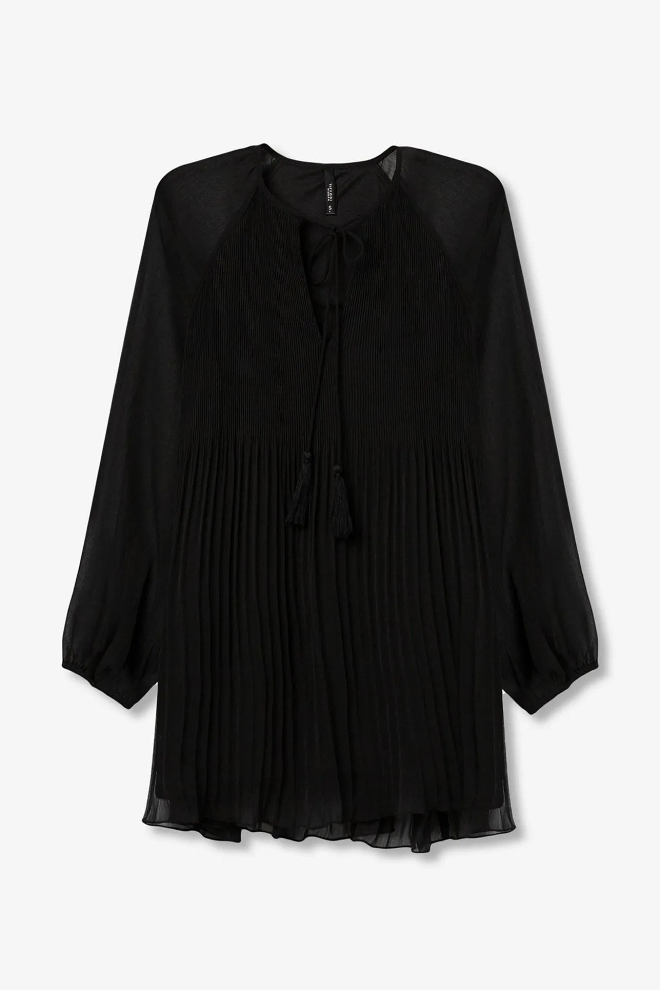 Vestido Plisado con Cord&oacute;n