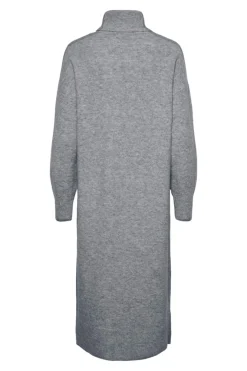 Vestido punto midi cuello alto