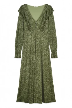 Vestido verde estampado