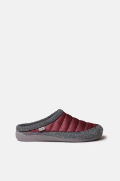 Zapatilla Para Hombre Tipo Zueco en Fieltro y Tejido Acolchado