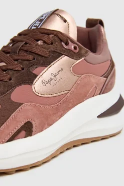 Zapatillas bajas con cuero