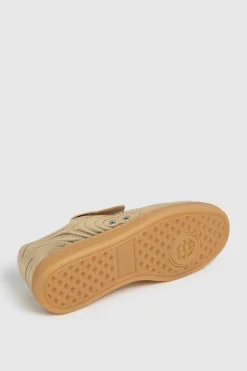 Zapatillas De Piel Metalizadas