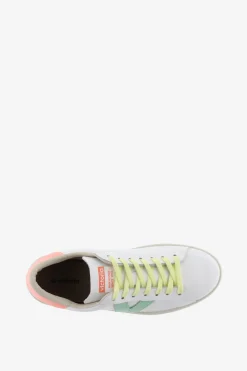 Zapatillas de piel Victoria Berl&iacute;n con piezas fl&uacute;or
