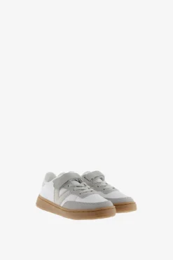 Zapatillas deportivas de ni&ntilde;os con piezas en contraste y cord&oacute;n el&aacute;stico