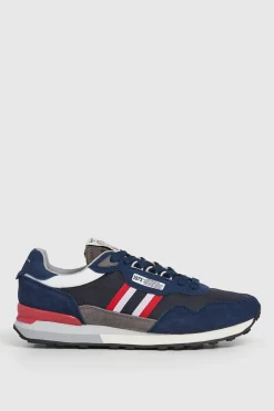 Zapatillas Running Con Detalles En Ante